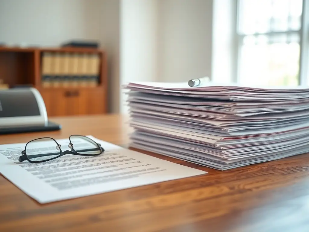 An image of a gavel and legal documents, representing the complexities and processes involved in probate and inherited homes.